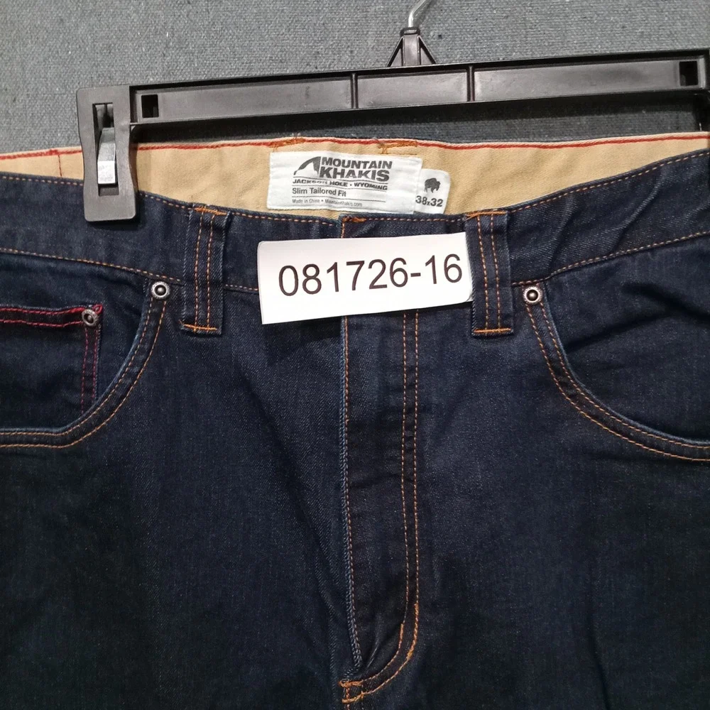 Mountain Khakis Slim Tailored Fit Jeans Mens 38x32 Dark Wash Indigo Denim